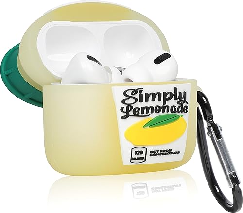 Miniatura 4 de Oqplog Funda para Airpod Pro 2019Pro 2 Gen 2022  Limonada amarilla, diseño de alimentos, lindo diseño de dibujos animados en 3D, divertido Kawaii