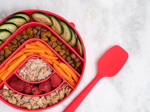 Miniatura 9 de Tazones de alimentación lenta para perros de razas grandes a pequeñas con espátula - Tazón de silicona sin golpe para perros - Comedero para perros