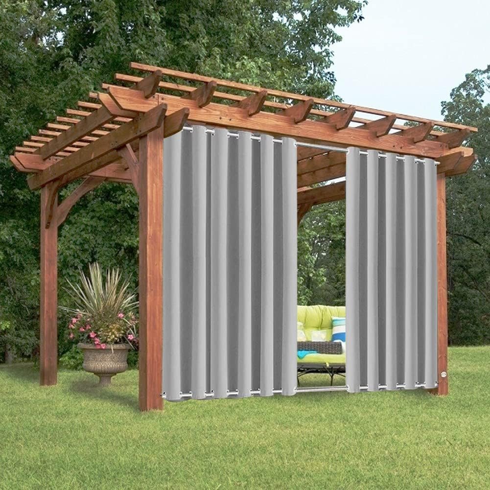 NICEME Outdoor Vorhang mit Ösen Wetterfest, 1 Stück Blickdicht