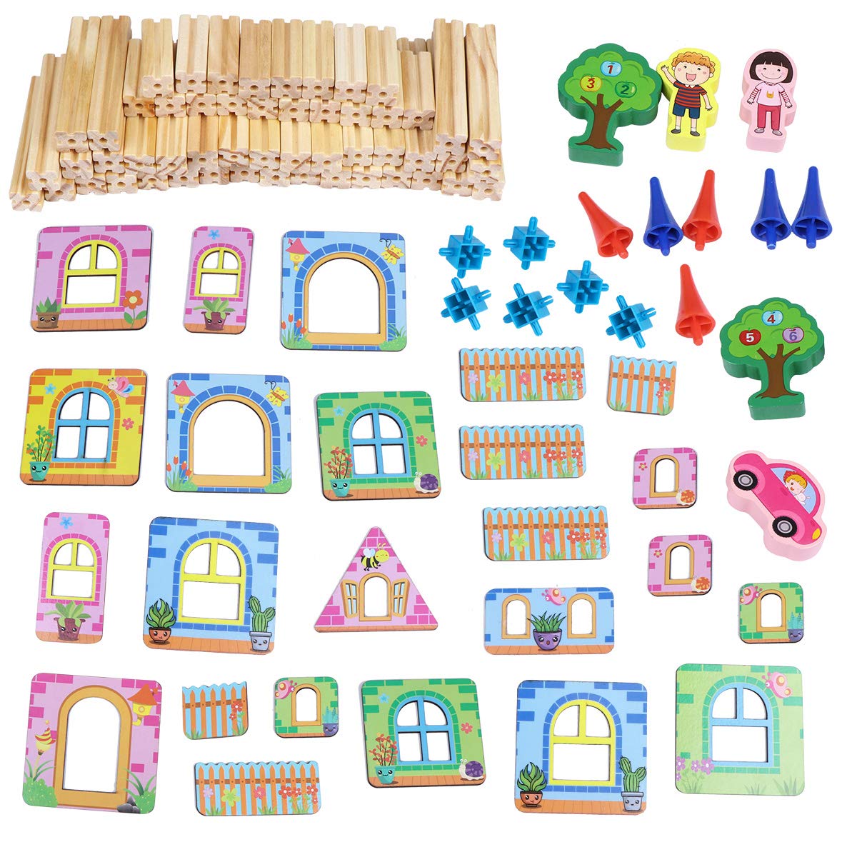 Rompecabezas 3D de Casa de Madera 128 Piezas para Armar | Modelo Creativo Educativo, Decoración de Escritorio para Mesa y Oficina, Mejora la Habilidad Manual y Lógica