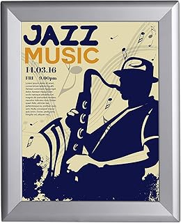 BNV Aluminum Front Load Snap Poster/Picture Certificate Frame, Silver, 8.5x11 Inches, 1.25'' Profile, Wall Mounting, Portrait and Landscape Mode, Easy Installation, Anti-Glare, PVC Cover, Lightweight