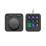 MX Creative Console, 9 Customizable LCD Keys, Stream Deck Accessories, Control Dial for Graphic Design, Adobe, Zoom, Spotify - Graphite, 3-Month Adobe Creative Cloud Membership