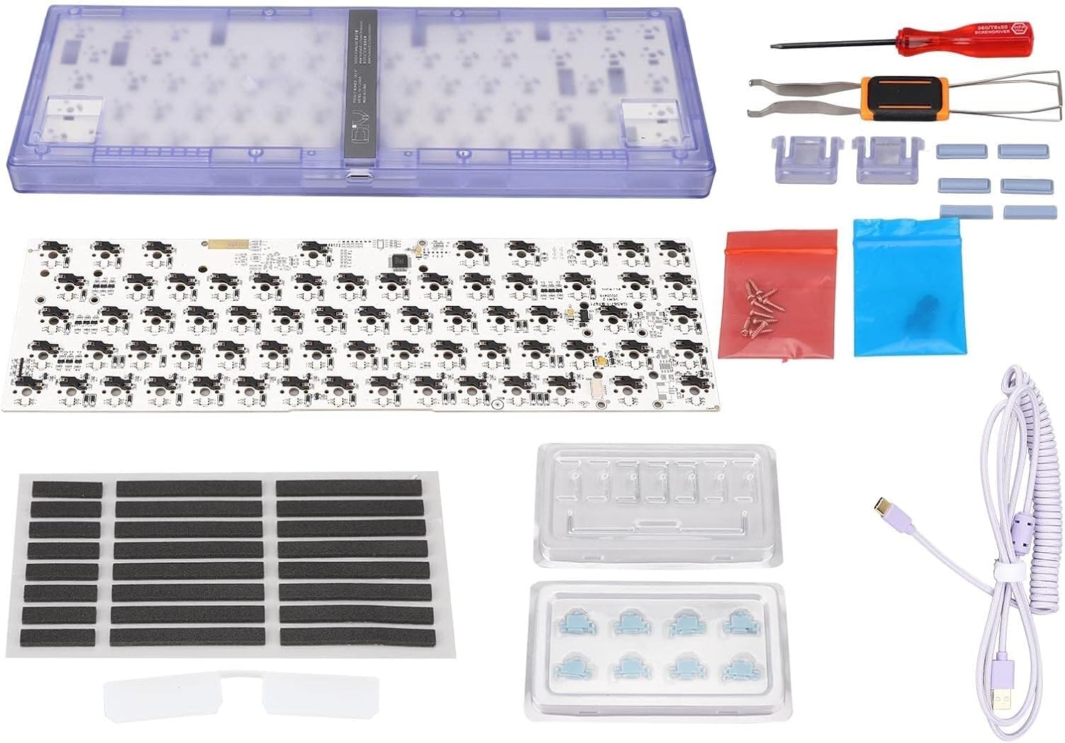 DIY Mechanical Keyboard Kit 67 Keys RGB Backlit, Hot Swap 5pin/3pin Switch, Custom Gaming Keyboard for Gamers