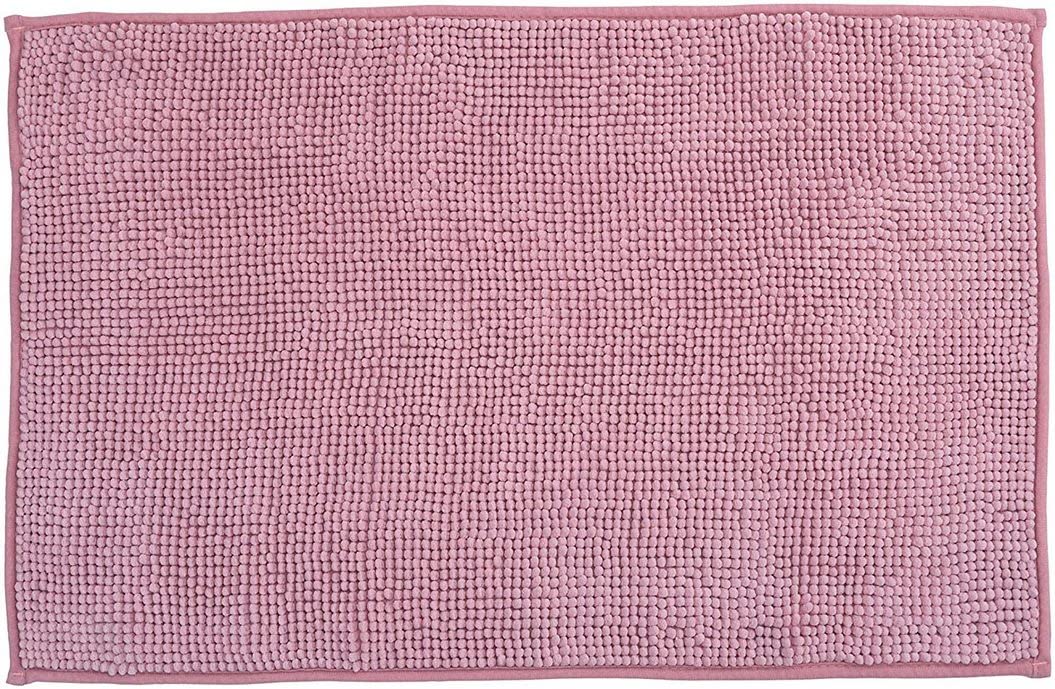 Badmat, 60 x 120 cm, 70 x 140 cm, antislip, zacht, absorberend, antislip, schimmelbestendig, modern chenilletapijt, wasbaar, in de machine (60 x 120 cm, geel