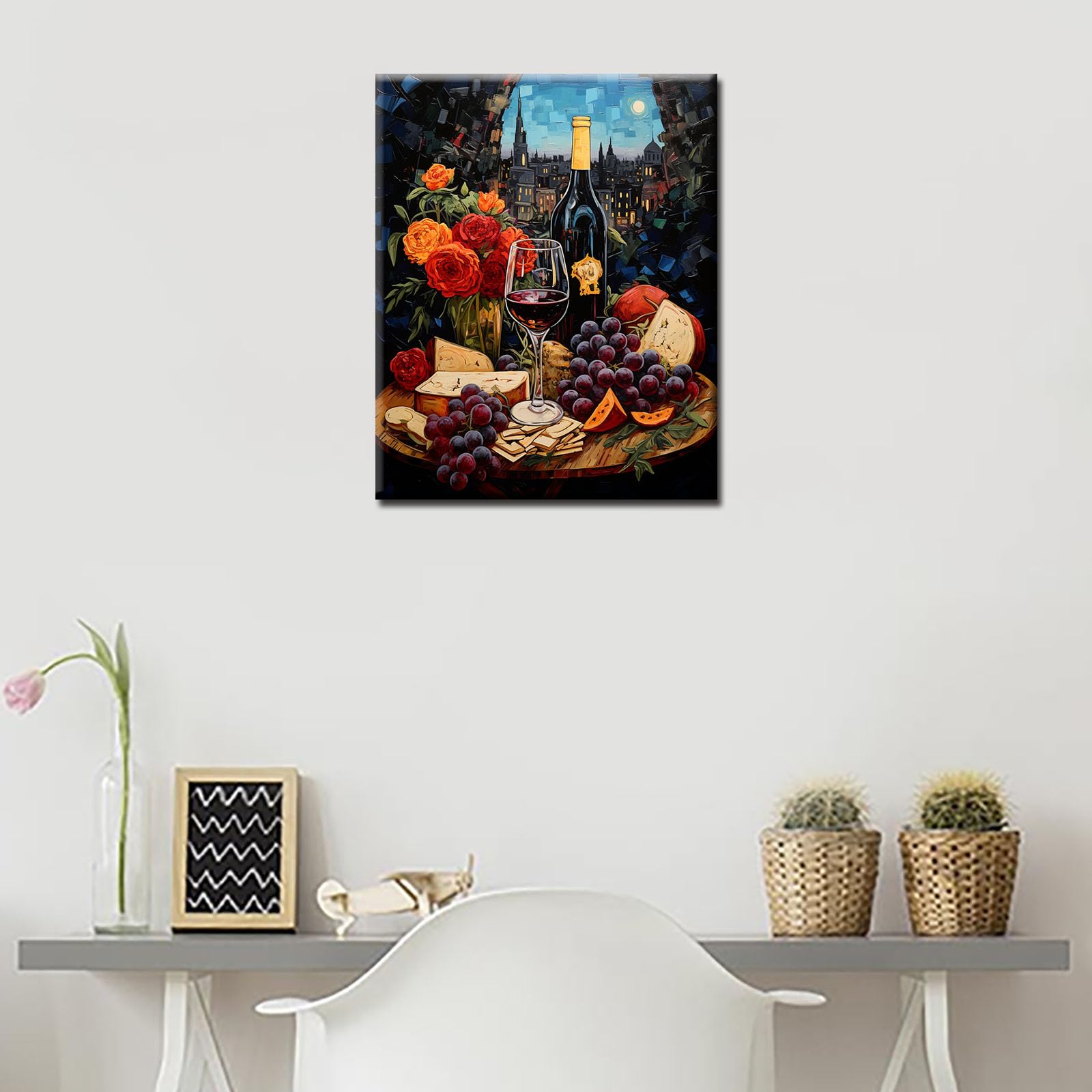 Peinture à l'huile par numéros pour adultes, coloriage de paysage