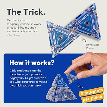 Speks Geode Magnetic Sensory Sphere, Stress Relief Tool, Executive Desk Toy