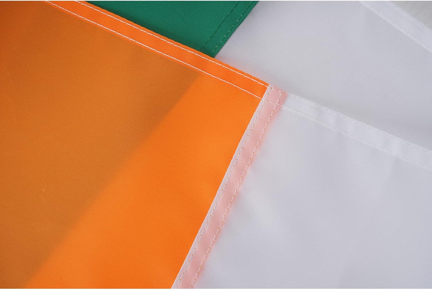 FRF FLAG Irish Shamrock Flag 3x5 Foot, Embroidered Ireland Flags, 210D Nylon Irish Republic Flag, St Patricks Day Flags with 2 Brass Grommets