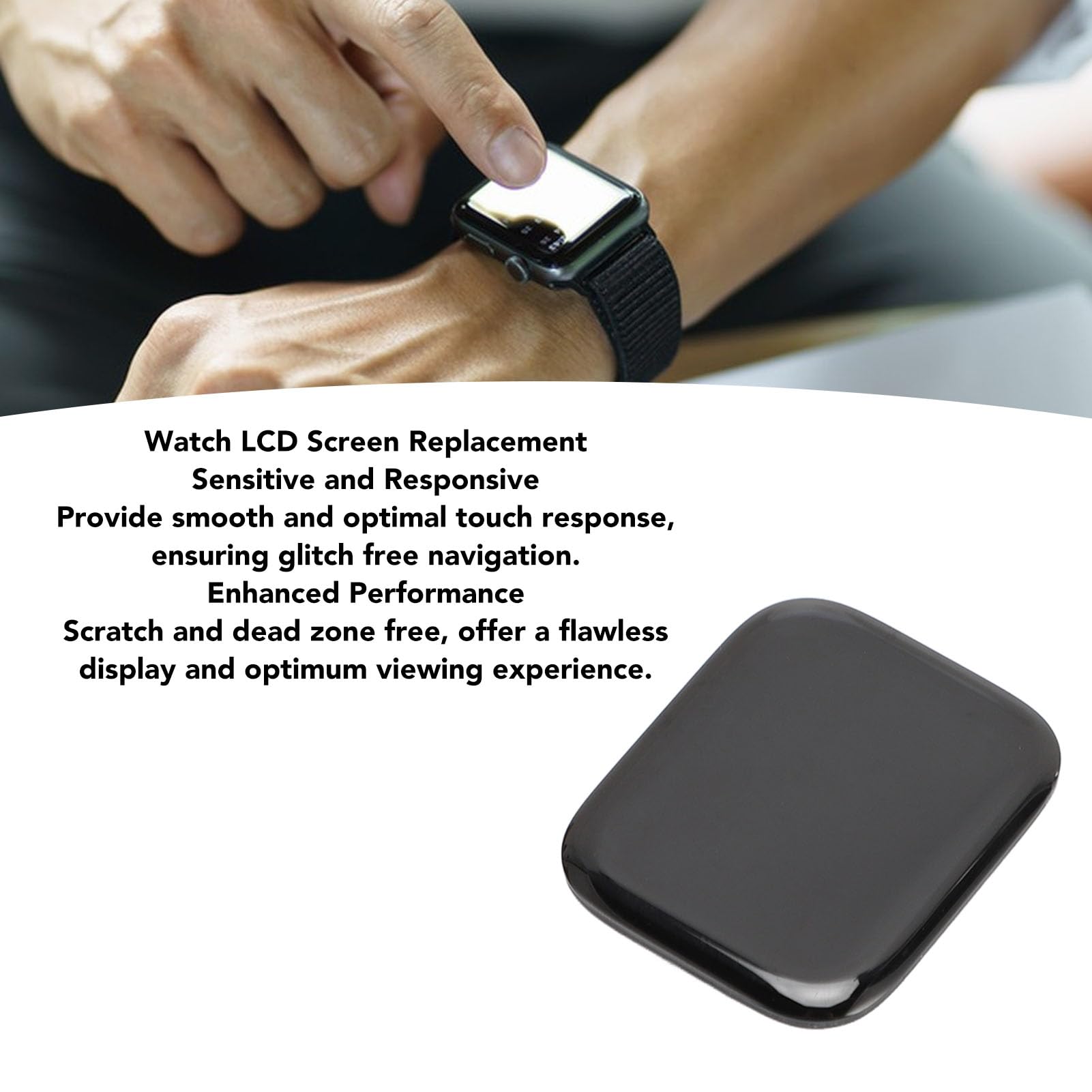 Cuifati para IOS Watch Series 6 Reemplazo de Pantalla, 40 Mm 44 Mm Reloj Inteligente Pantalla LCD Conjunto de Digitalizador de Pantalla Táctil con Herramientas de Reparación para IOS