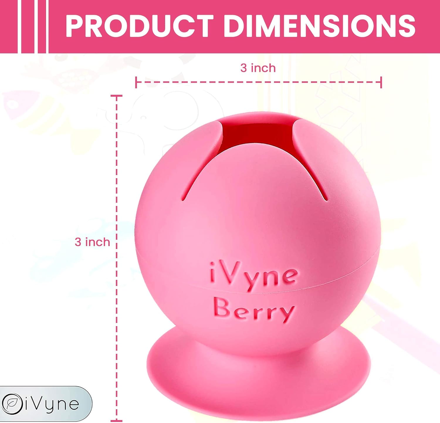 Vinyl Suctioned Weeding Scrap Collector Berry Pink + 8pc Soft Grip Vinyl Weeding Tools Pink by iVyne