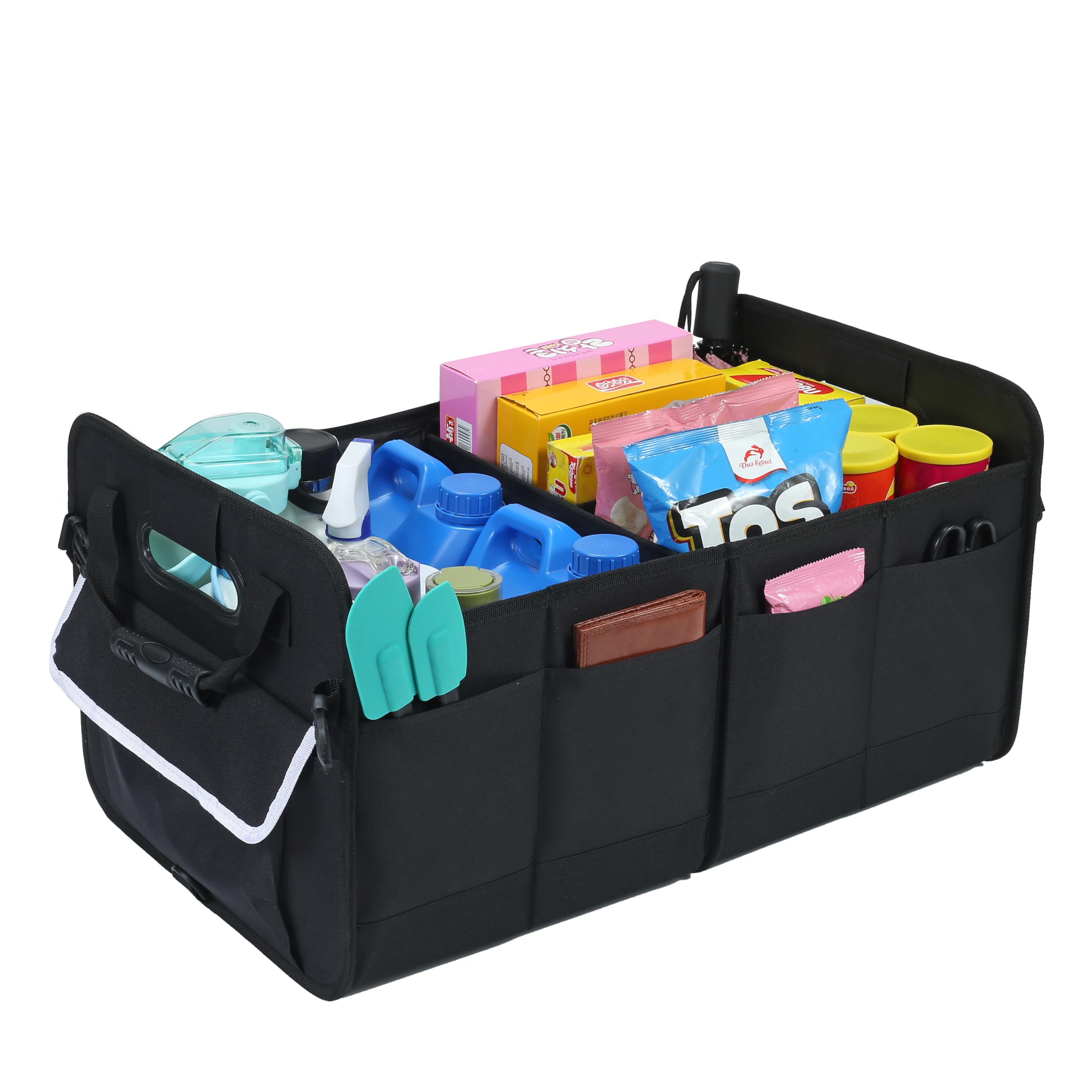 Car Suv Trunk Organizer Sturdy Car Storage Organizer for Accessories Tools Sundries Upgraded 4 Carrying Handles 72L Foldable — view 6