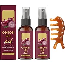Onion Hair Oil Intensive Care for Damaged and Fine Hair Strengthening Formula for More Volume ness Visibly Reduces Hair Loss Onion Oil Ideal for Daily Use Pack of 2