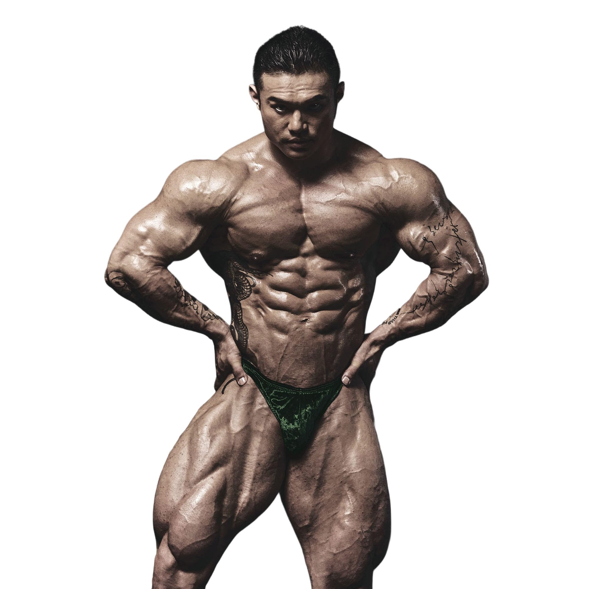 FIED V Cut Bodybuilding Trunks Posing Suits Competition