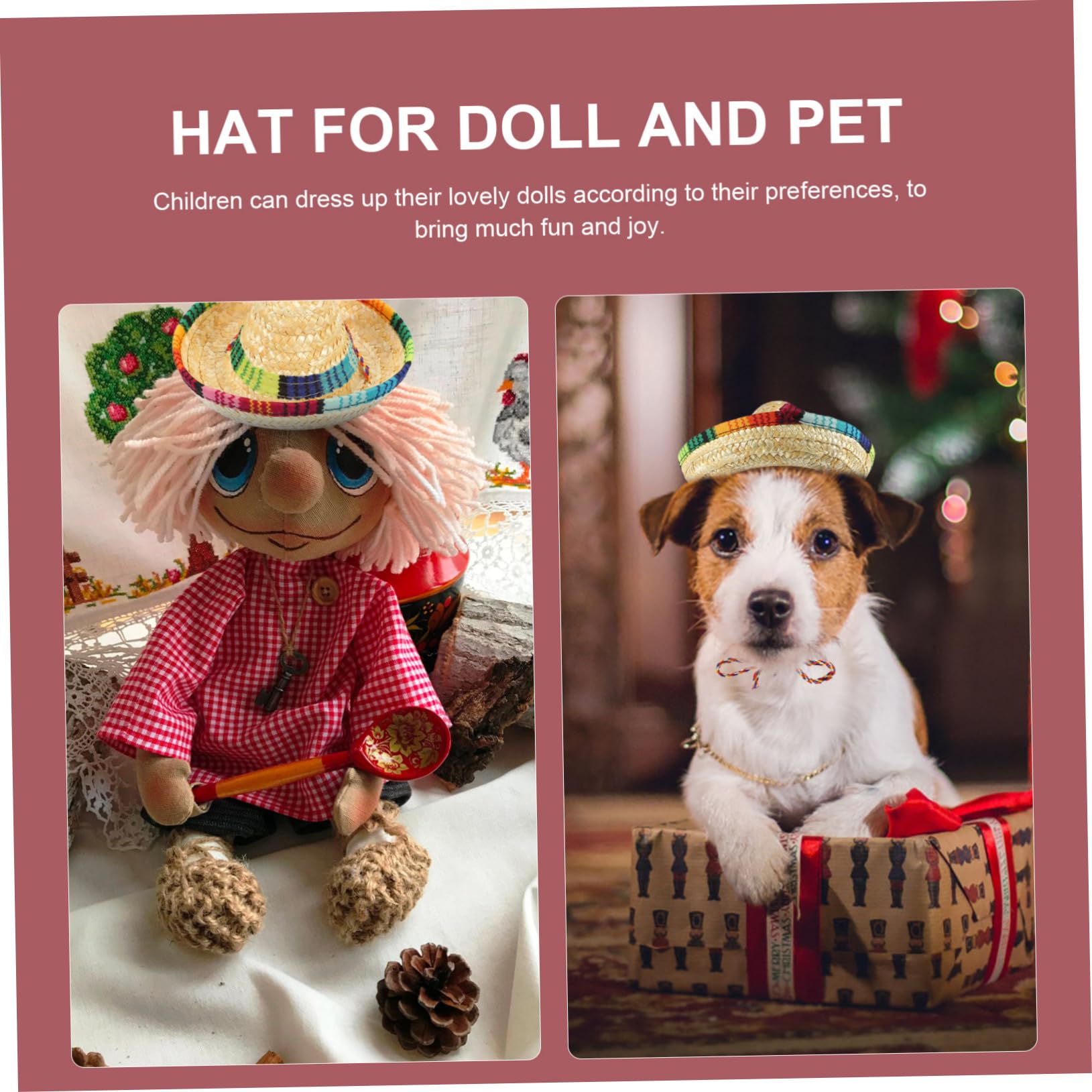 Toyvian 10 Cappelli Di Ricambio Per Bambole Leggeri E Adorabili Accessori Per Feste Per Animali Domestici