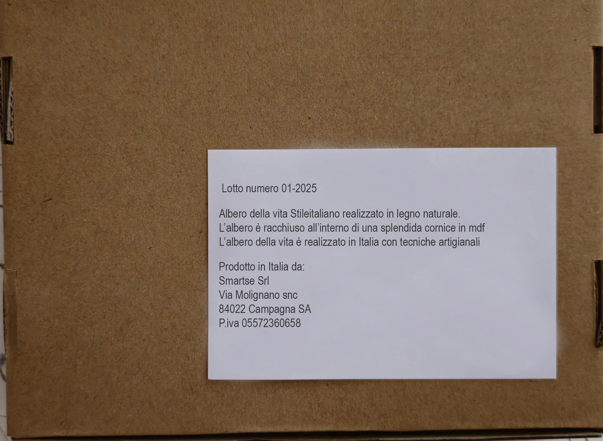 Stileitaliano Quadro Personalizzato Albero della Vita in Legno con Cornice, Regalo Famiglia con Nomi Incisi, Decorazione da Parete o Tavolo, Bianco