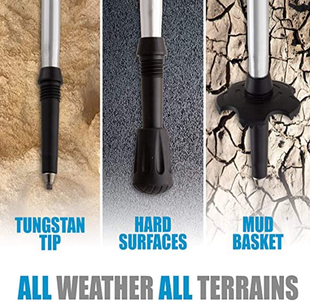 2 Pack Carbon Fiber Trekking Poles – Collapsible and Telescopic Walking Sticks with Natural Cork Handle and Extended EVA Grips, Ultralight Hiking Pole