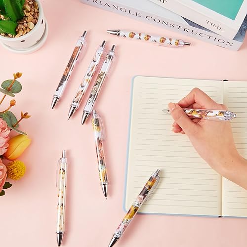 Miniatura 3 de Ireer 8 bolígrafos para mujeres y niñas, bolígrafos de escritura de 0.039 in de tinta negra, bolígrafos de escritura suave de punta fina para