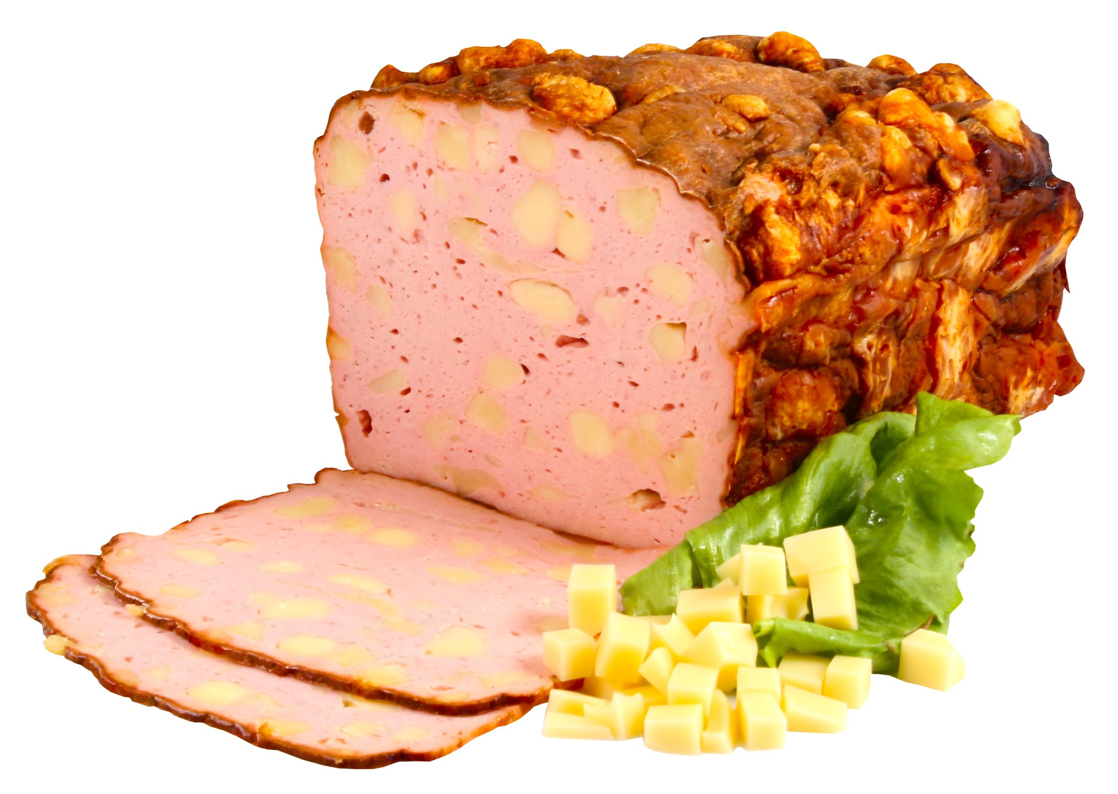 Landmetzgerei Schiessl's » Käse-Leberkäse « 1000g | »Kasleberkas« ein Klassiker aus Österreich | mit echtem Goldsteig Emmentalerwürfeln, im Ofen wunderbar knusprig gebacken! (1000g)