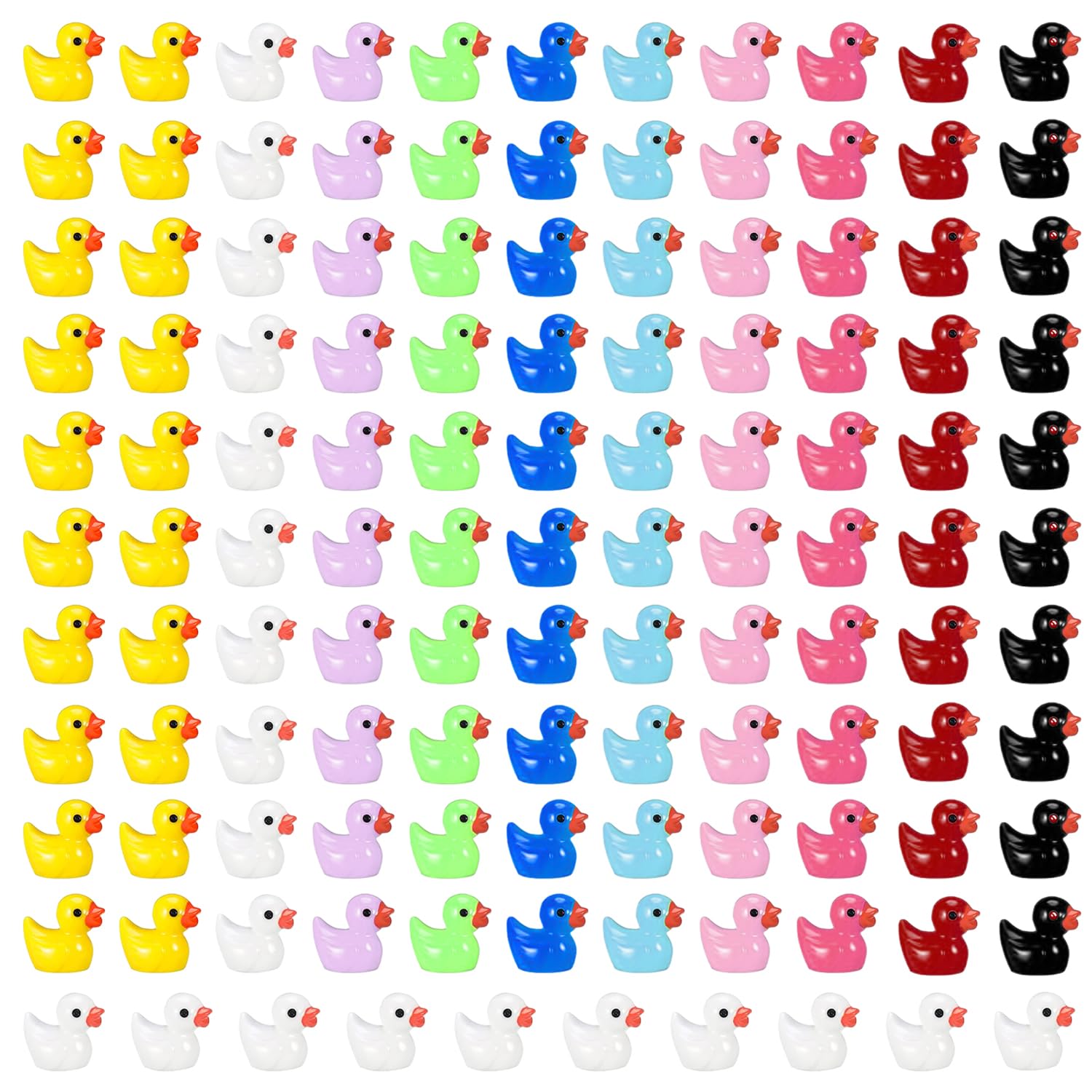 120 Mini Resin Ducks, Home Decoration Accessories, Colorful Mini Duck Ornaments, Mini Cute Resin Duck Crafts, Suitable For Aquariums, Potted Plants, Micro Garden Landscapes
