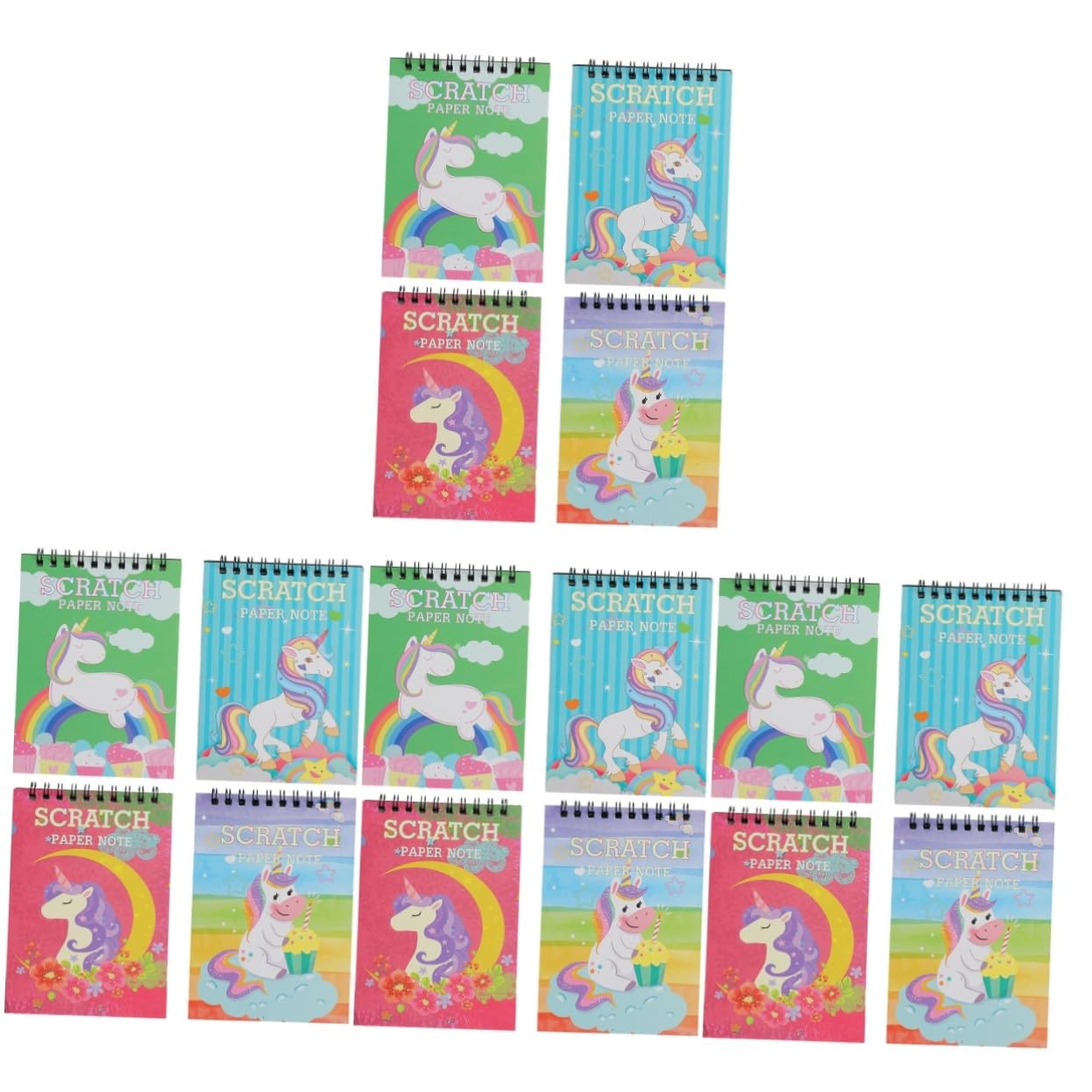 jojofuny 4 Sätze Scratch Bilderbuch Für Diy -kratzpapier Kinderhandwerk Zeichenbuch Aus Papier Kleinkind Cartoon-karten Kratzen Im Klassenzimmer Bunt 4 Stück * 4