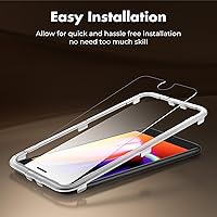 Vista 2 de UNBREAKcable Protector de pantalla de vidrio templado inastillable para iPhone SE 2022/SE 2020, iPhone 8/7 [paquete de 3] [99.99% transparente HD]