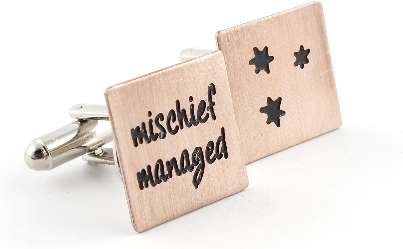 Mischief Managed Cuff Links - Nerdy Cufflinks - Gift for Groomsmen, Dad, or Husband