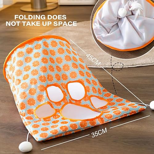 Miniatura 2 de 2 bolsas de túnel para gatos de interior, juguete de túnel de juego para gatos 2024, bolsa de taladro interactiva plegable para gatos, juguete para