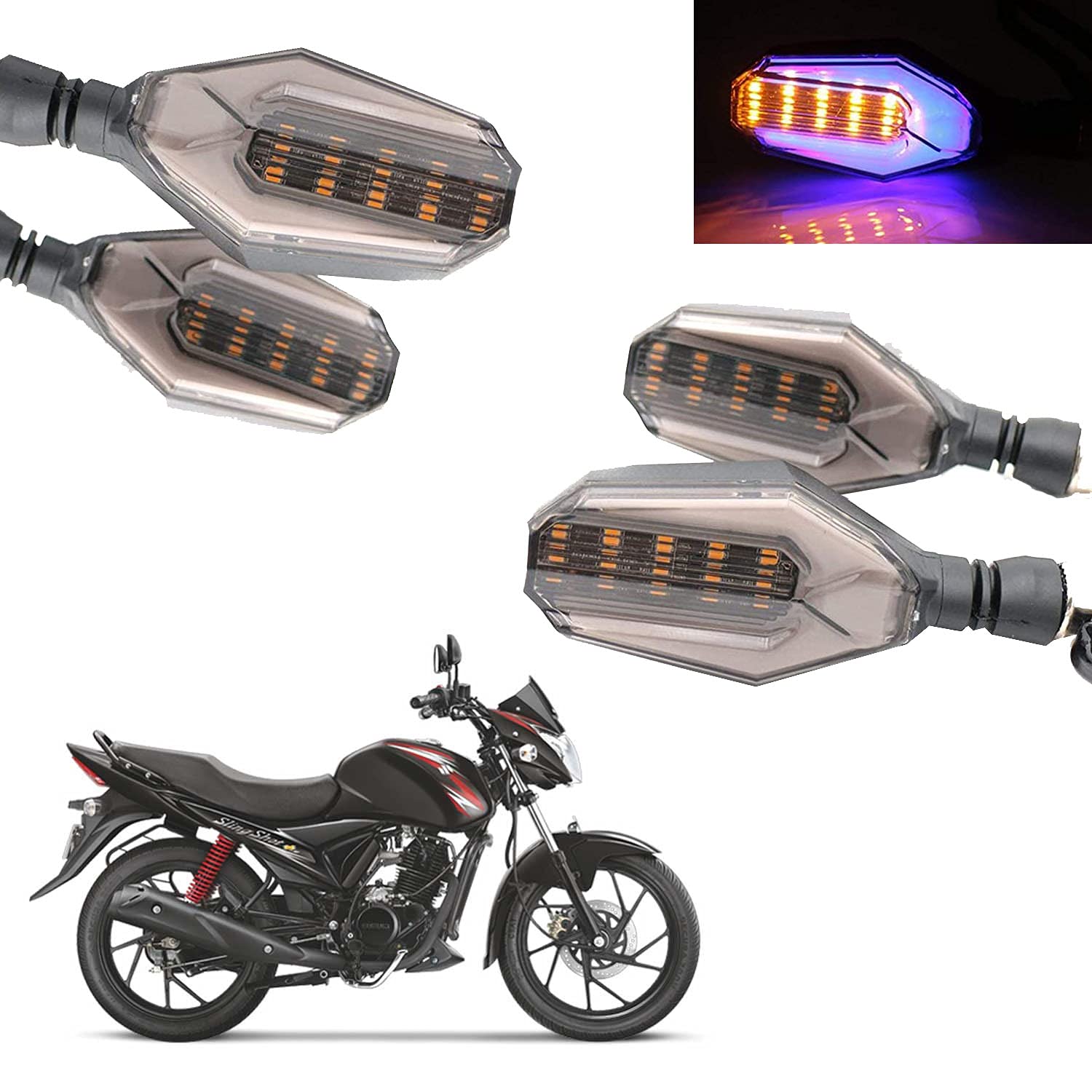 Vagary U Shape Dual Color LED Turn Signal Bike Indicator for Suzuki Slingshot Plus-image-29