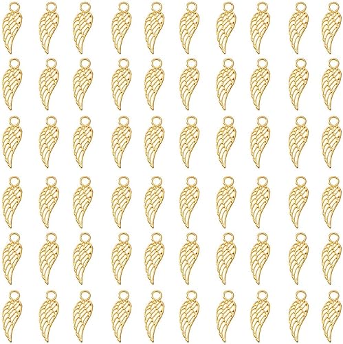 Miniatura 4 de CellCase 100 dijes de plumas de alas de ángel de 34 pulgadas para suministros de fabricación de joyas de bricolaje