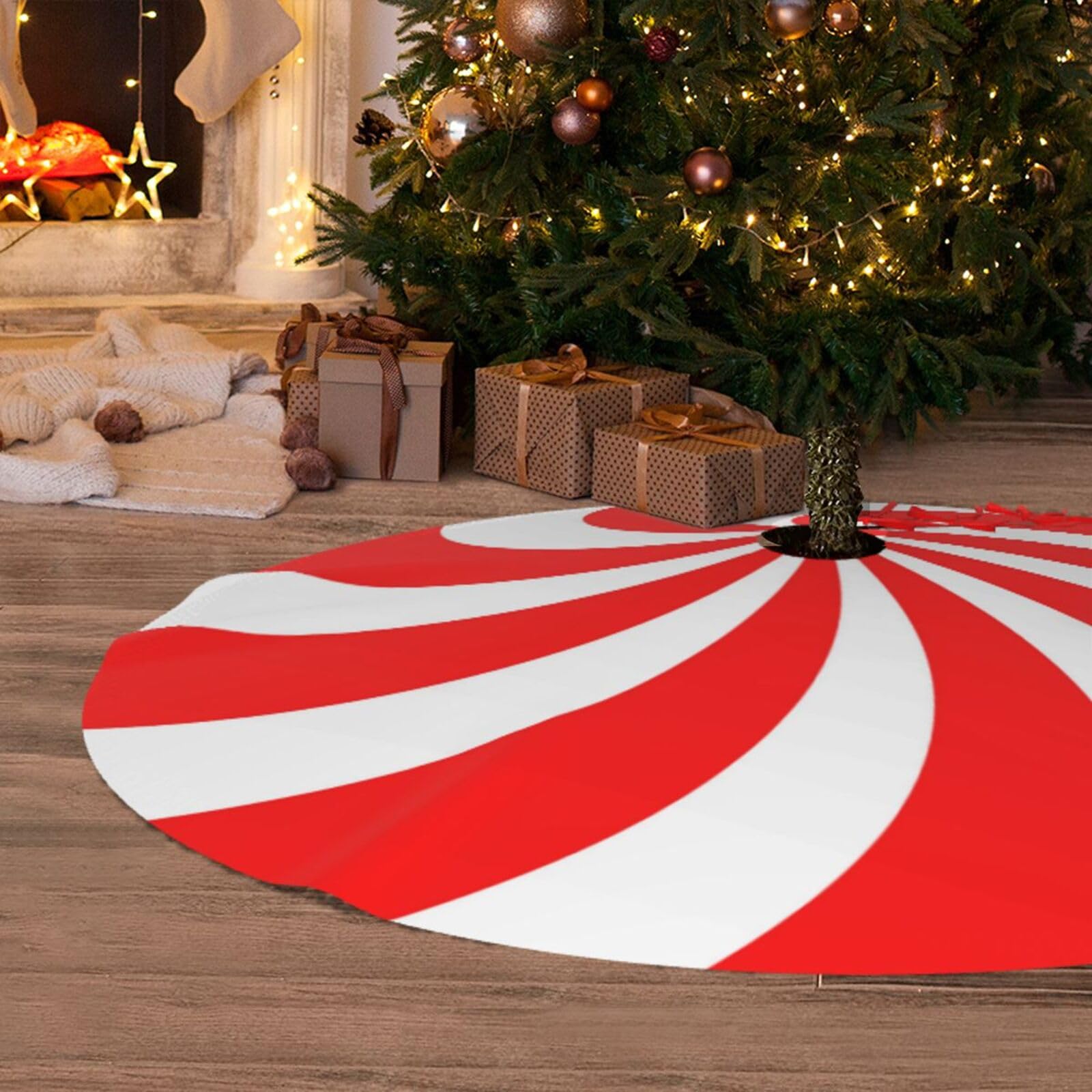 Funny Nutcracker Christmas Tree Skirt 36 Inch - Red Carpet Mat For Xmas Decor - Party Decor Supplies For Halloween, Festive Occasions