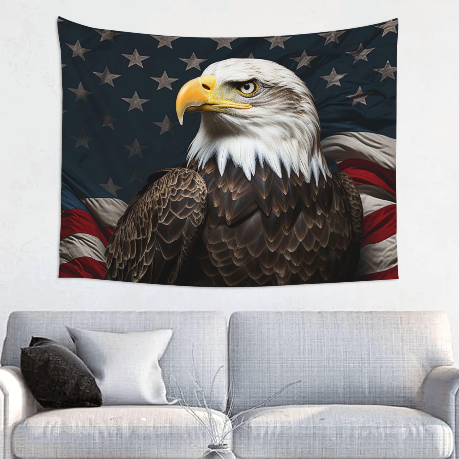 FodPand American Bald Eagle Tapestry Wall Hanging 29x37in Tapestries Wall Backdrop Room Poster Art Aesthetic Decor For Home Office Bedroom Living Room Dorm