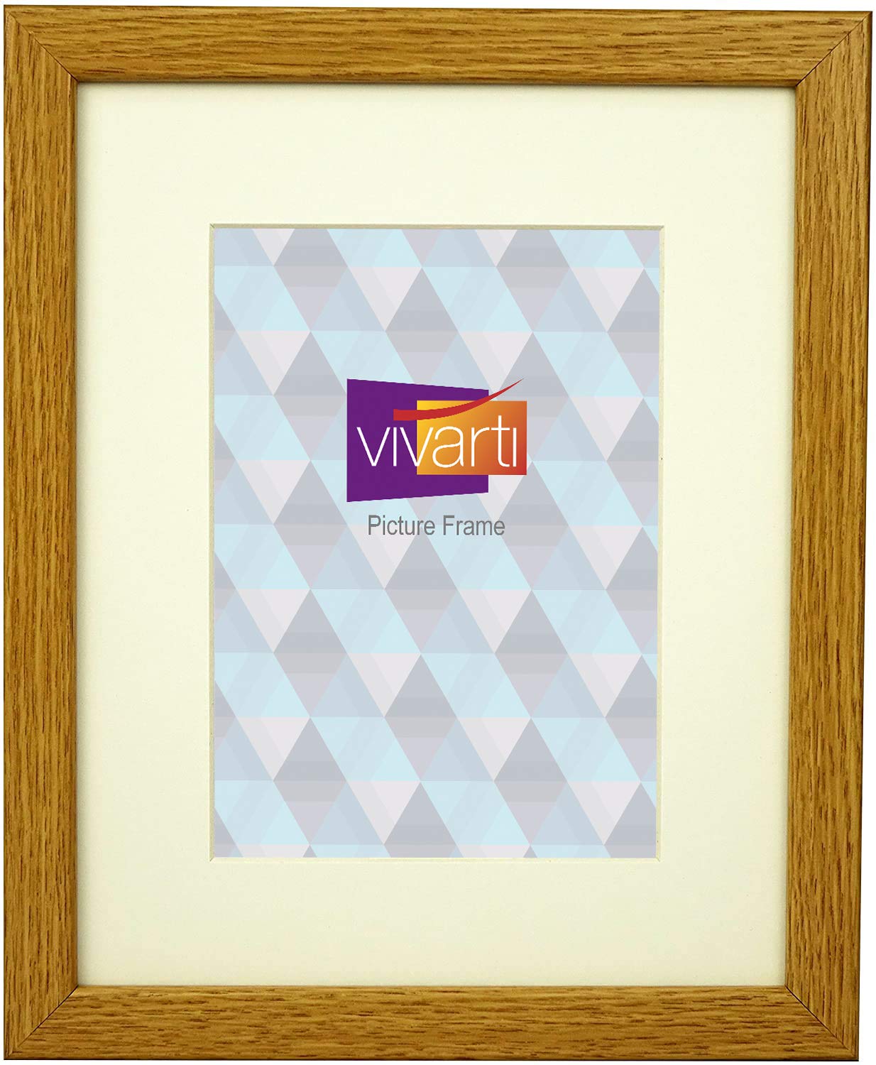 Vivarti Thin Oak Picture Photo Frame 10 x 8 Inches with Mount (Aperture 8 x 6 Inches)