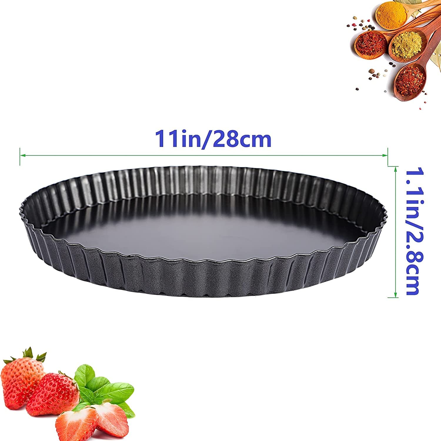 GE - Stapo Antiaderente Alto per Quiche e Torte con Base Riovibile - Stapo Alto Crostate e