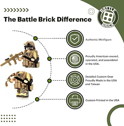 Miniatura 5 de Battle Brick Seal Team Six Commando Custom 1 Minifigura