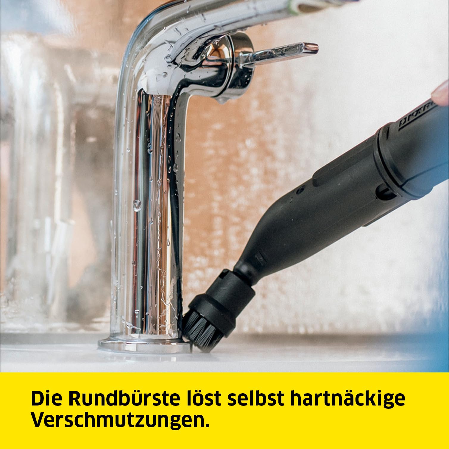 Kärcher Dampfreiniger SC 5 EasyFix Iron mit Heißwasser-Zuschaltung, Dampfdruck: 4,2 bar, Aufheizzeit: 3 min., Fläche: ca. 150 m², Tank: 0,5 l + 1,5 l, Bodenreinigungsset EasyFix und Düsen
