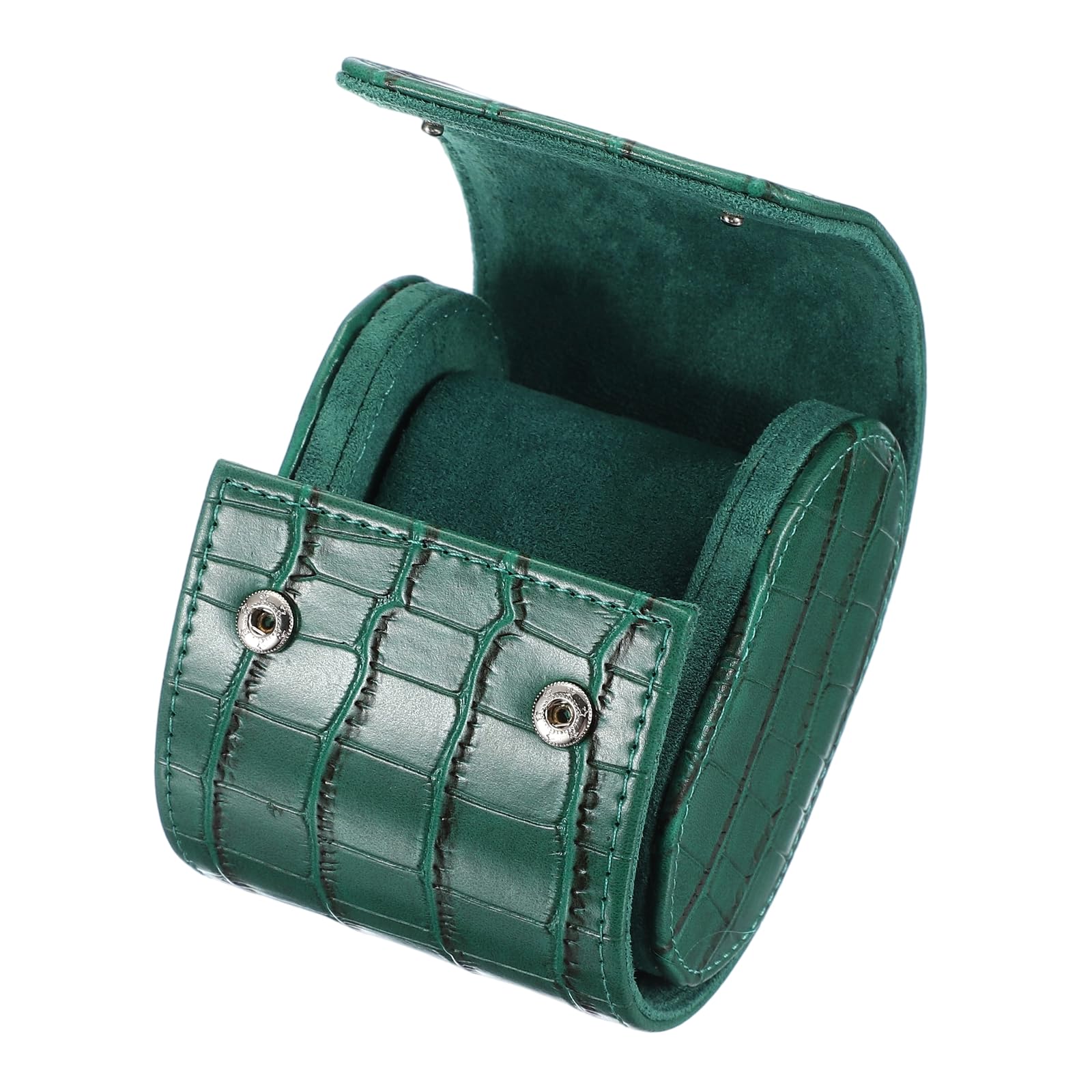Custodia da viaggio per orologio da uomo in pelle con motivo coccodrillo, astuccio arrotolabile per orologio, scatola portaoggetti portatile per orologio, ideale per Natale, compleanno e anniversari