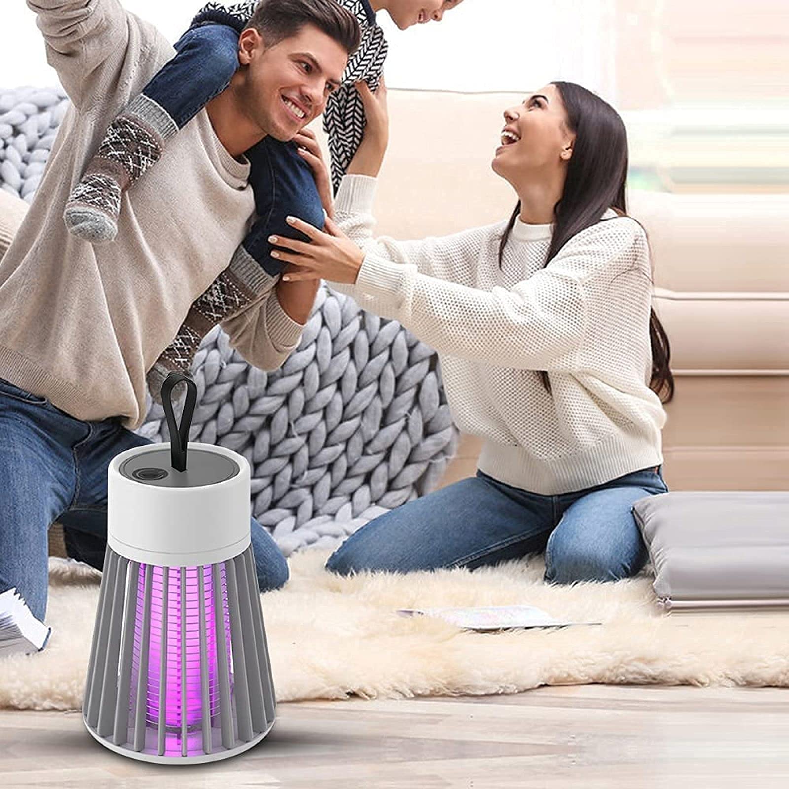 Trappola per zanzare Lampada repellente per zanzare portatile Lampade elettriche repellenti per zanzare Alimentatore USB Trappola elettronica, ricaricabile tramite USB (Usbrechargeable)