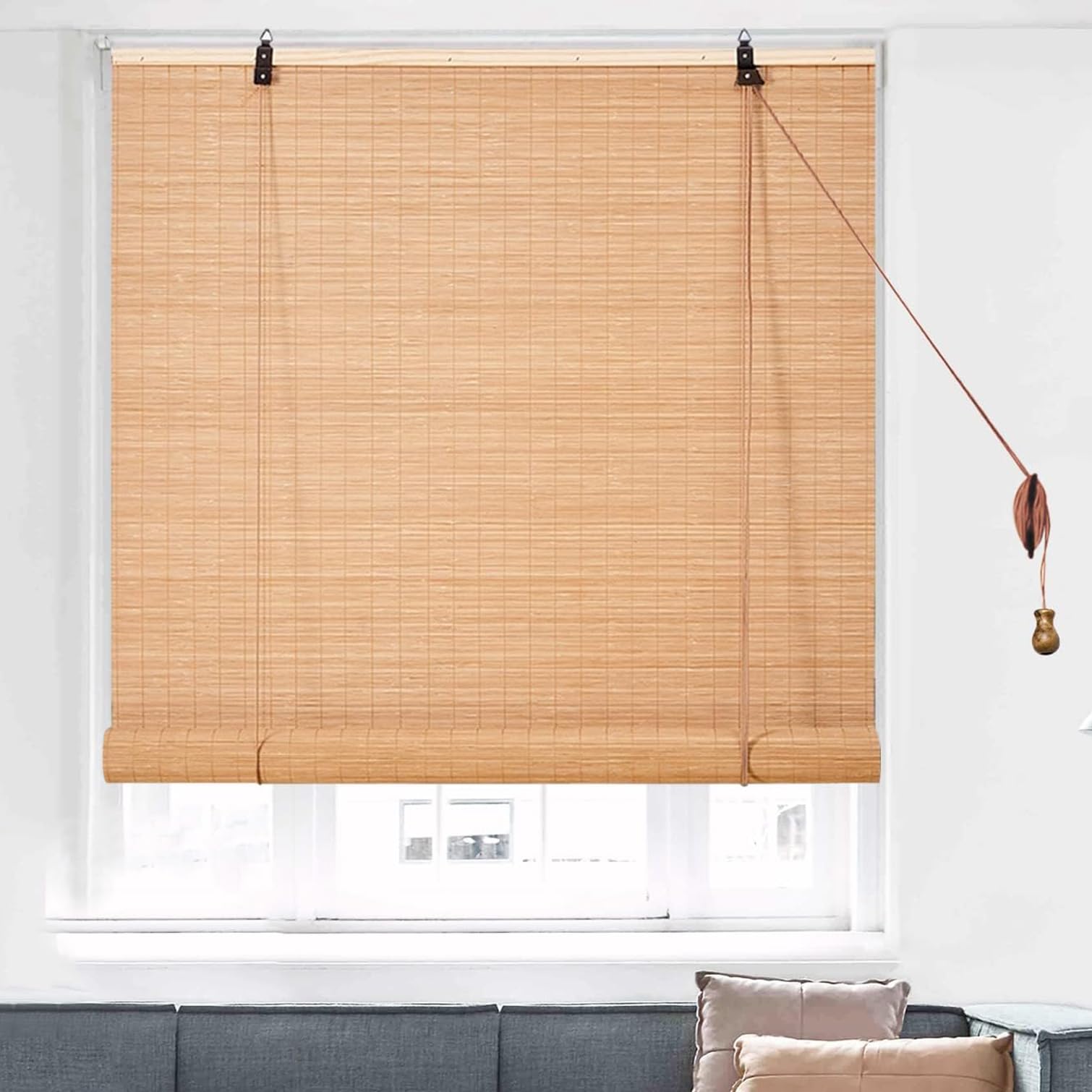 Tenda A Rullo In Bambù 110x150 Cm - Parasole Naturale Per Interni/Esterni, Stile Retrò - Foto 12