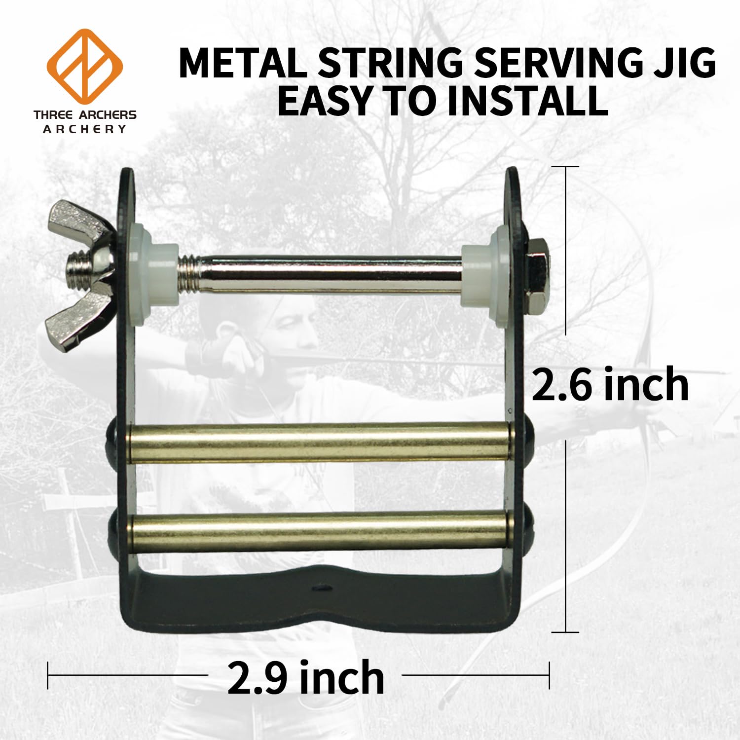 THREE ARCHERS Bowstring Serving Thread String Serving Jig 120 yard/110m Archery String Material Tool for Tying Peep Sight Nock Maintenance Accessories-Green