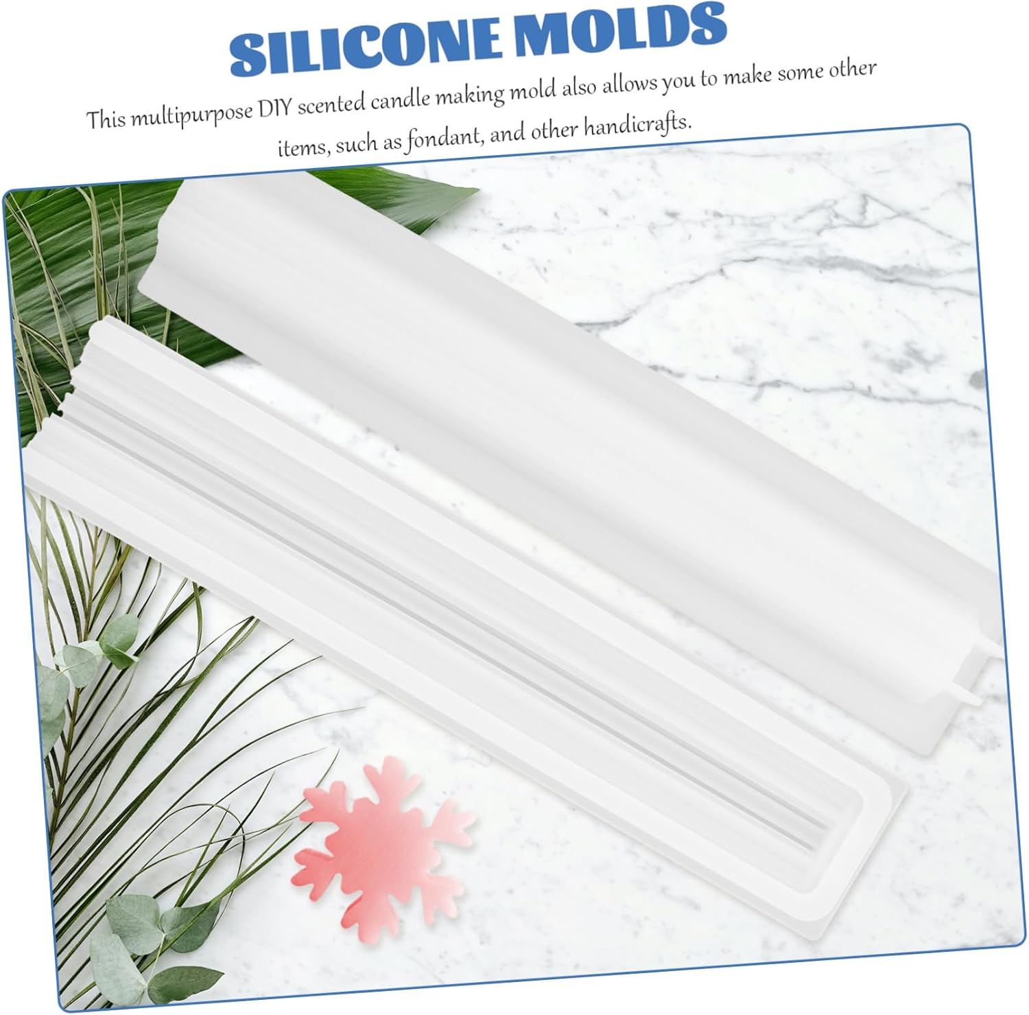 Silicone Candle Mold for DIY Aromatherapy Candle Making White