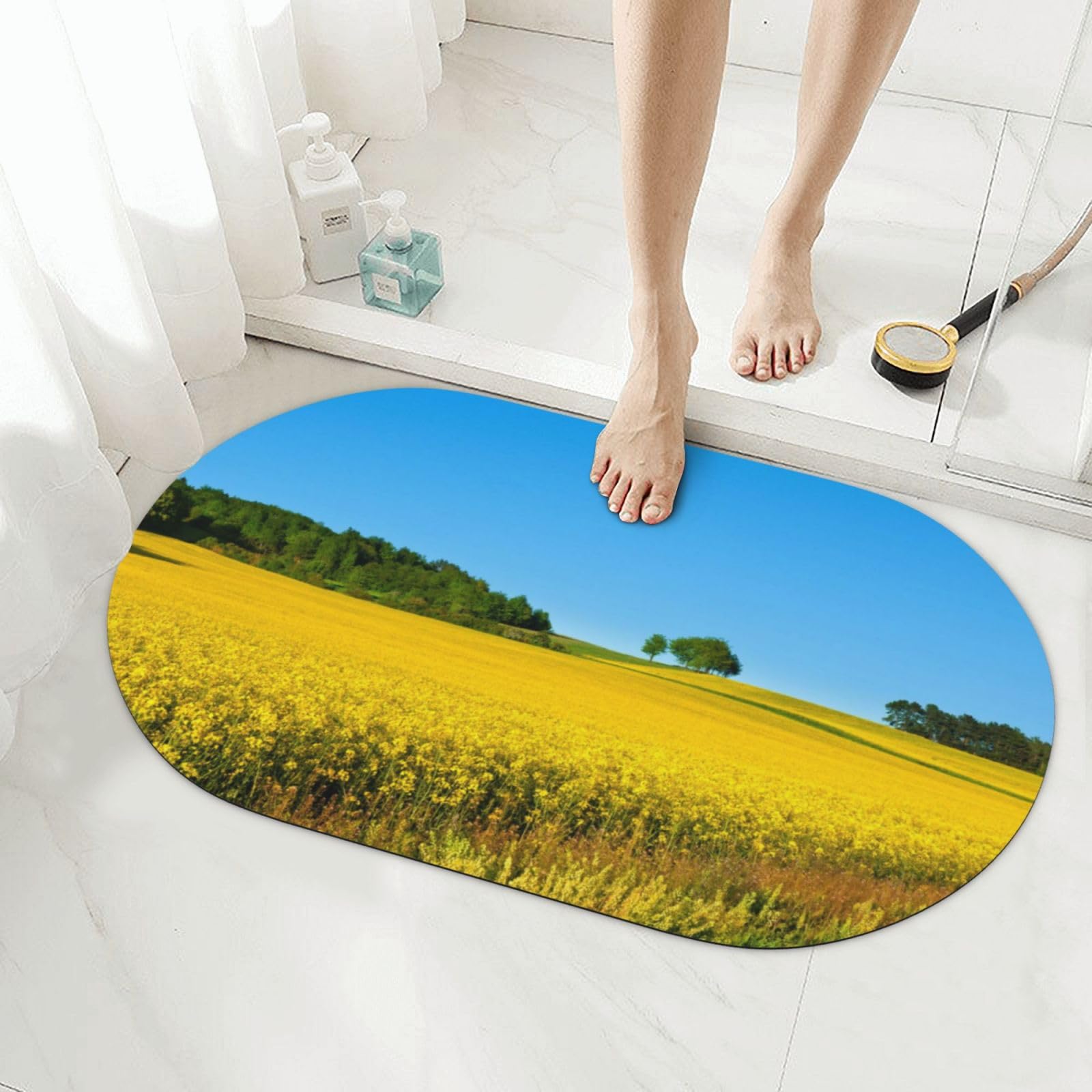Tapis de bain séchage rapide ultra absorbant pour sol de salle de bain