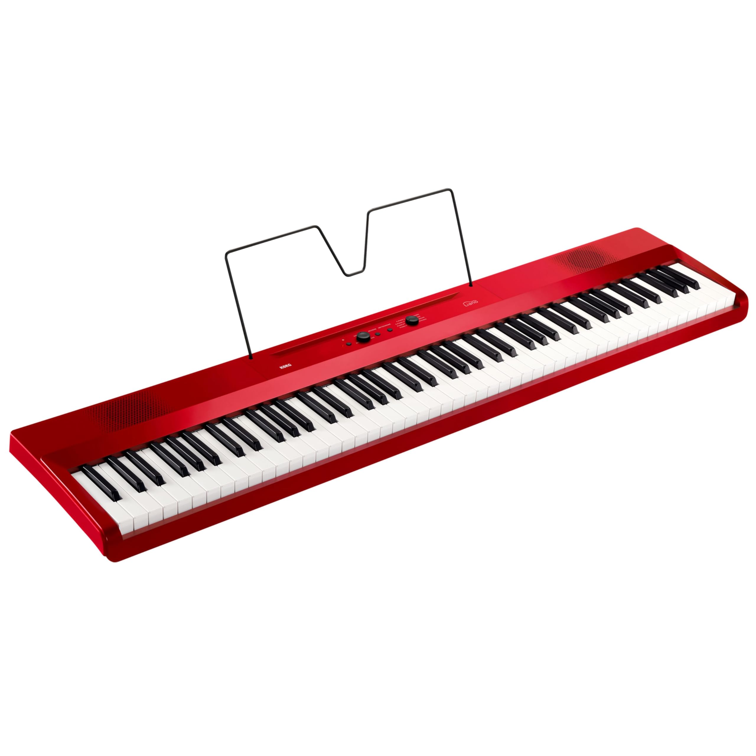 Korg – Liano L1 – Tragbares Digitalpiano mit Hochwertiger Soft-Touch-Tastatur – Metallisches Rot
