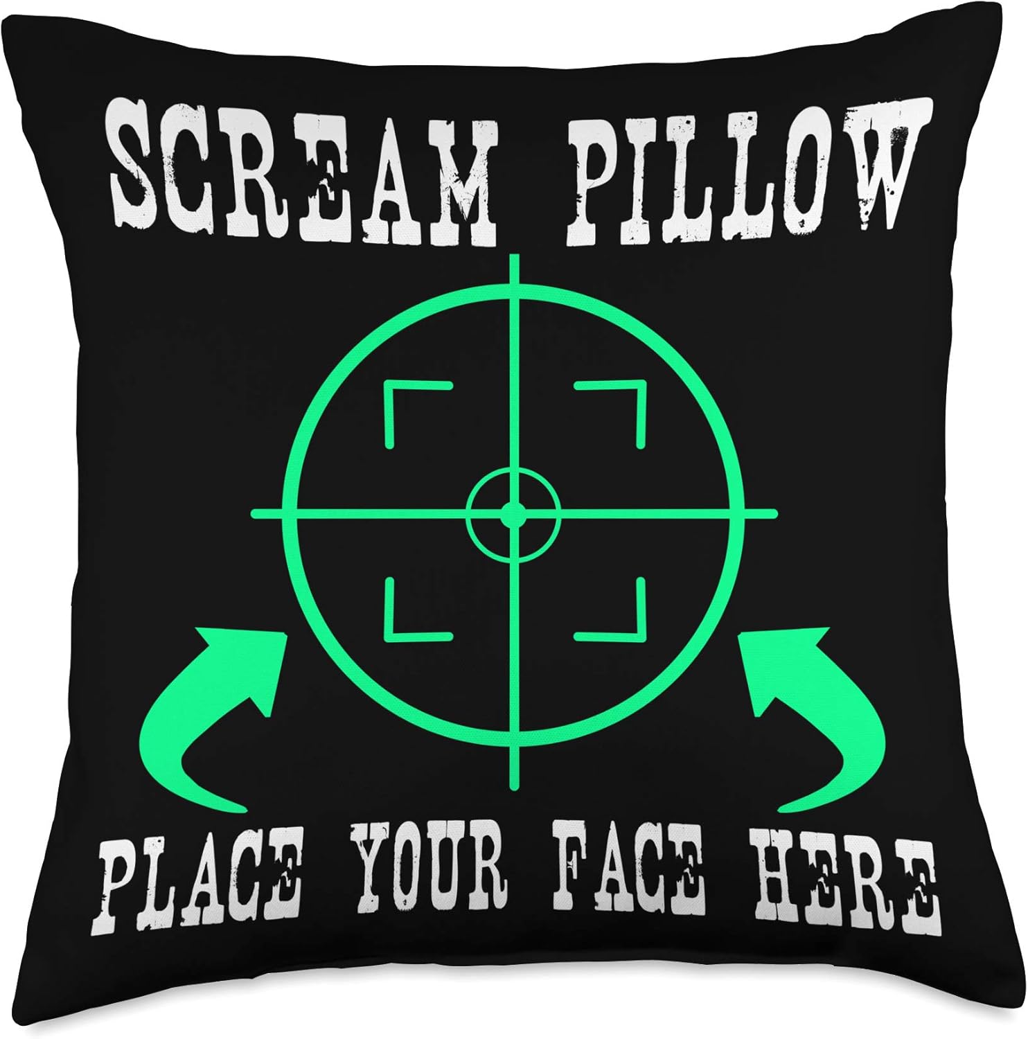 Scream Pillow Place Your Face Here, Funny gifts, funny Throw Pillow