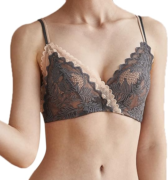 Amazon Co Jp ブラジャー ノンワイヤー 超盛ブラ 単品ブラジャー 下着 レディース 女性 ブラ 脇肉 盛りブラ ノンワイヤーブラ ワイヤレス 谷間 盛れるブラ 超盛りブラ Ab70 脇高 グレー 寄せ上げ 補正ブラ 着け心地良い かわいい レース 小さいサイズ 服 ファッション小物