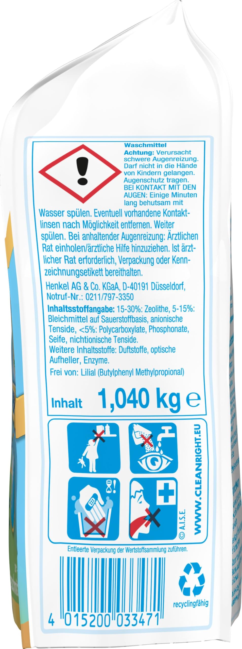 Persil Sensitive Megaperls (5 x 16 Waschladungen), Waschmittel für Allergiker mit beruhigender Aloe vera für sensible Haut, effektiv von 20 °C bis 95 °C, ECARF-zertifiziert