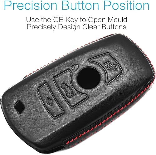 Miniatura 2 de MECHCOS Compatible con ajuste para BMW 3 5 7 Series M1 M2 M3 F05 F10 F20 F30 335 328 535 650 740 x1 x3 x4 x6, etc. Funda protectora de cuero con