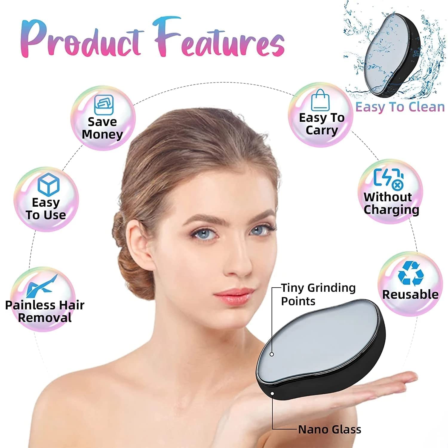 ARUP Crystal Hair Remover for Women and Men Nano-crystalline Dots Technology Crystal Painless Designed to slow hair regrowth in just a couple of sessions. 1
