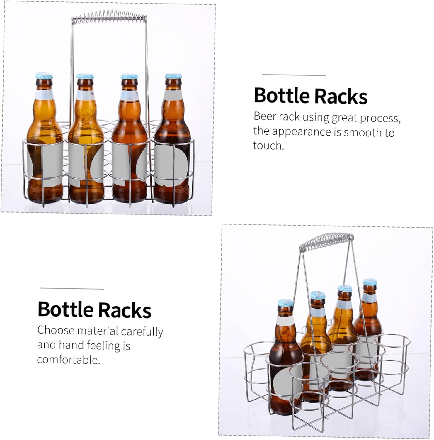 Healifty Rack Shelf for Beer Bottle Holder Strap Compact Portable Beer Wine Holder