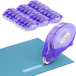 Scrapbook Tape for Photos, 0.3-Inch by 360-Inch (Pack of 24) Adhesive Roller Tape for Scrapbooking, Double Sided Tape Roller, Scrapbook Tape Roller, Acid-Free Photo Tape, Glue Tape Roller