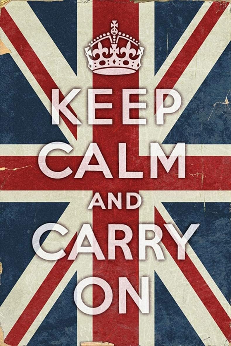 Amazon.com : 8x12 IN The Union Jack Metal Tin Sign Keep Calm and Carry ...