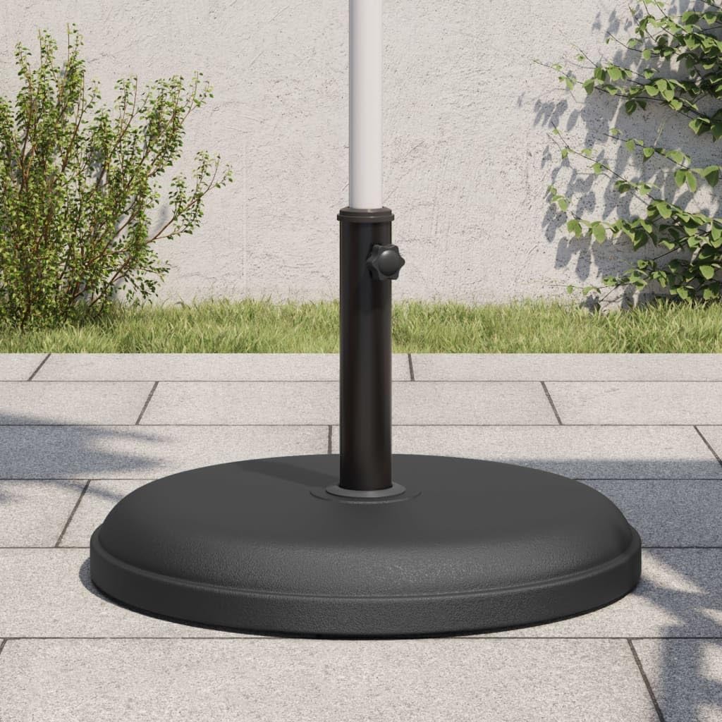 Stojak na parasol przeciwsłoneczny, waga 25 kg, z podstawą z tworzywa sztucznego i betonu, kompatybilny z masztem 32/35/38 mm, stabilny uchwyt na balkon, taras, do ogrodu, odporna na wiatr